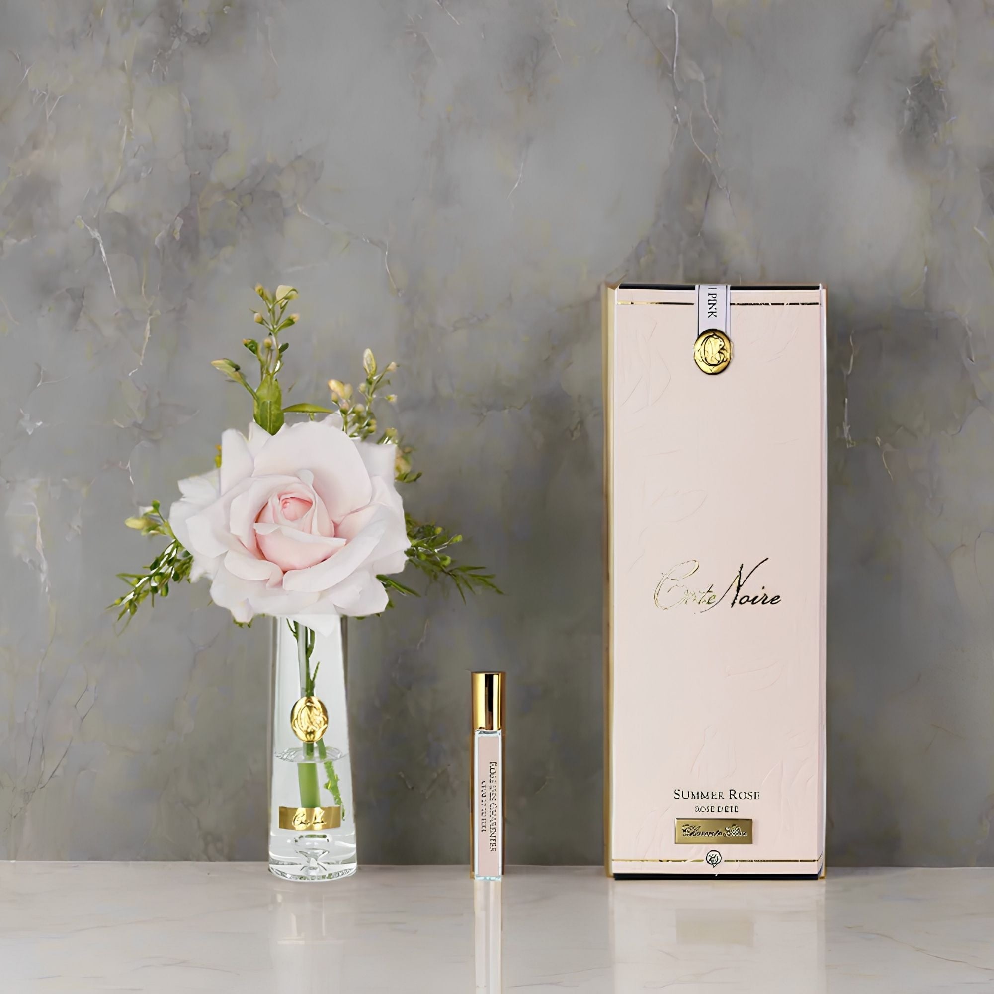 Côte Noire French Pink Summer Rose SRG06 with gift box and Charente Rose perfume