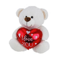 Ollie Cream Teddy Bear with Heart, 30cm plush toy