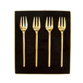 Gold stainless steel cake fork set, Cristina Re Moderne Collection