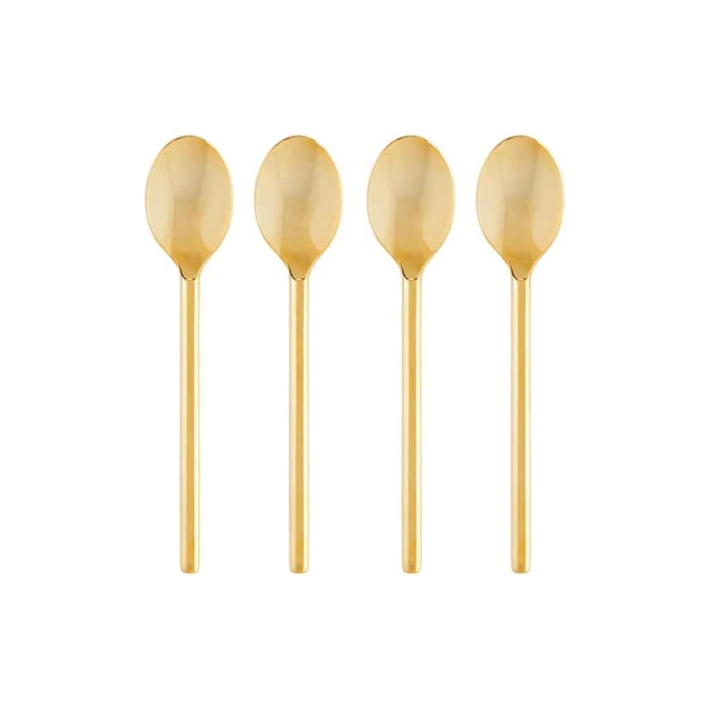 Gold stainless steel teaspoon set, Cristina Re Moderne Collection