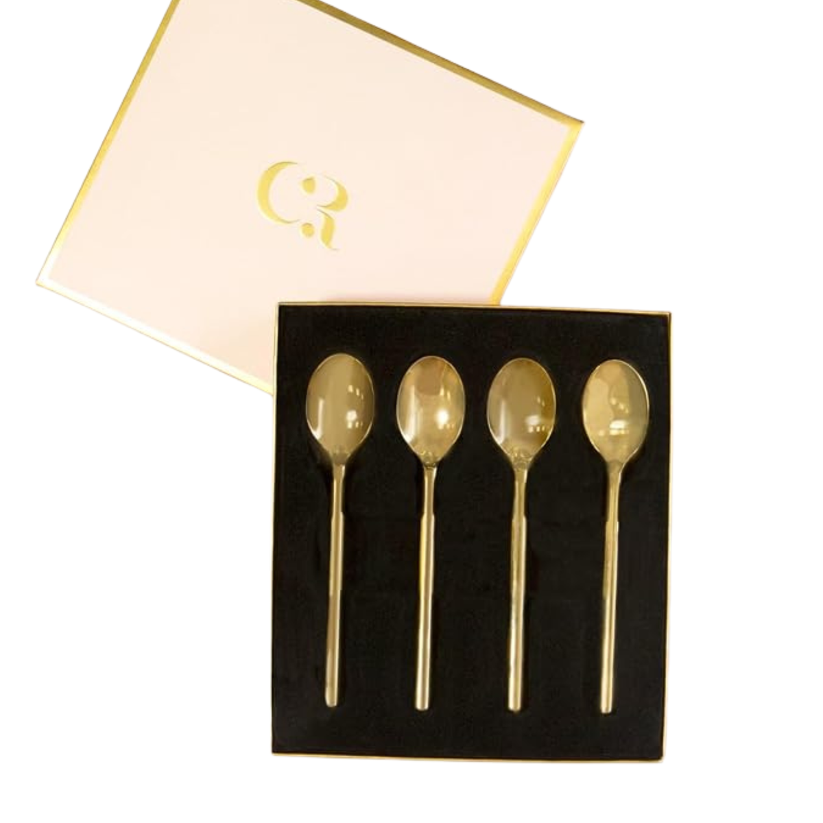 Cristina Re Moderne Teaspoon Set of 4, gold plated