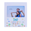 Dad Love You Kid 6x4 frame with kid-art design, Father's Day gift