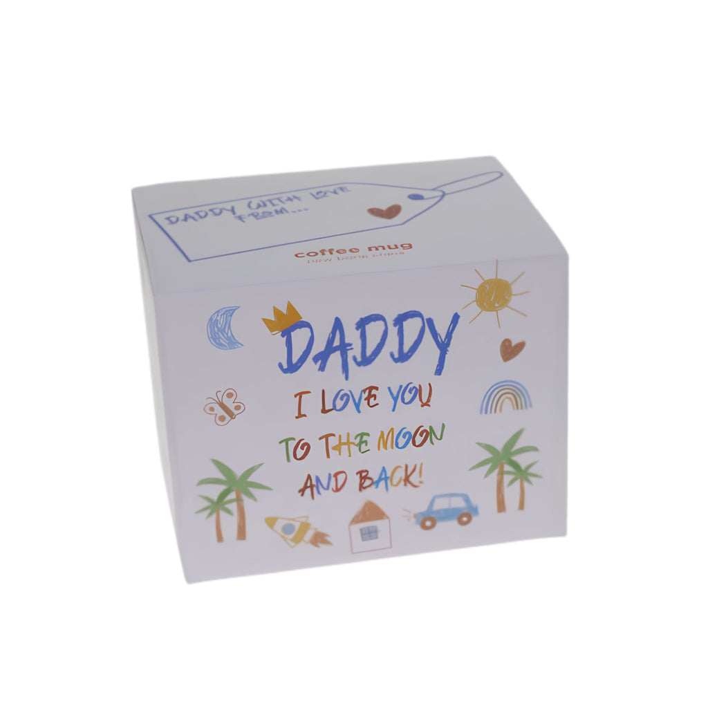 Daddy Kid Art Love You mug presented in matching printed gift box