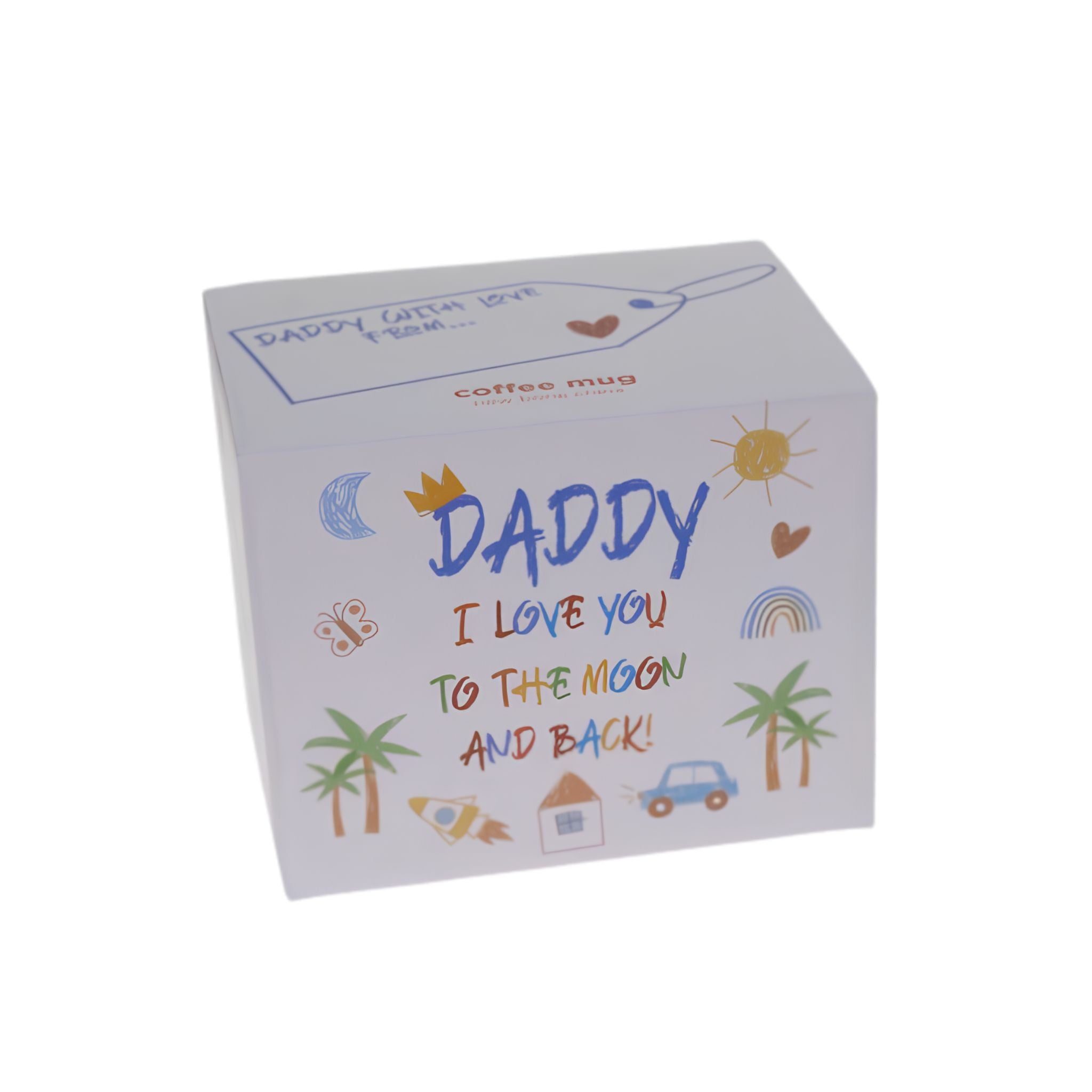 Daddy Kid Art Love You mug presented in matching printed gift box