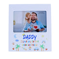 Daddy Love You Kid 6x4 frame with kid-art design, Father's Day gift