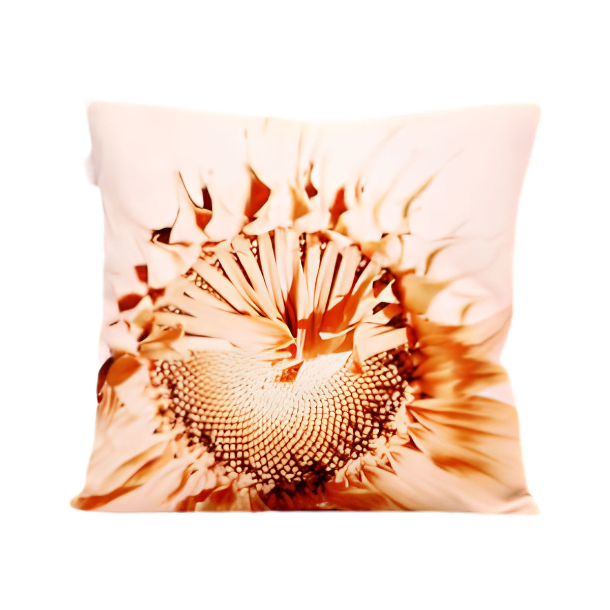 Flourish Sunflower Cushion, 45cm x 45cm, blush and amber tones