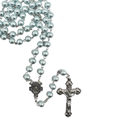 MOTHER OF PEARL ROSARY - BLUE