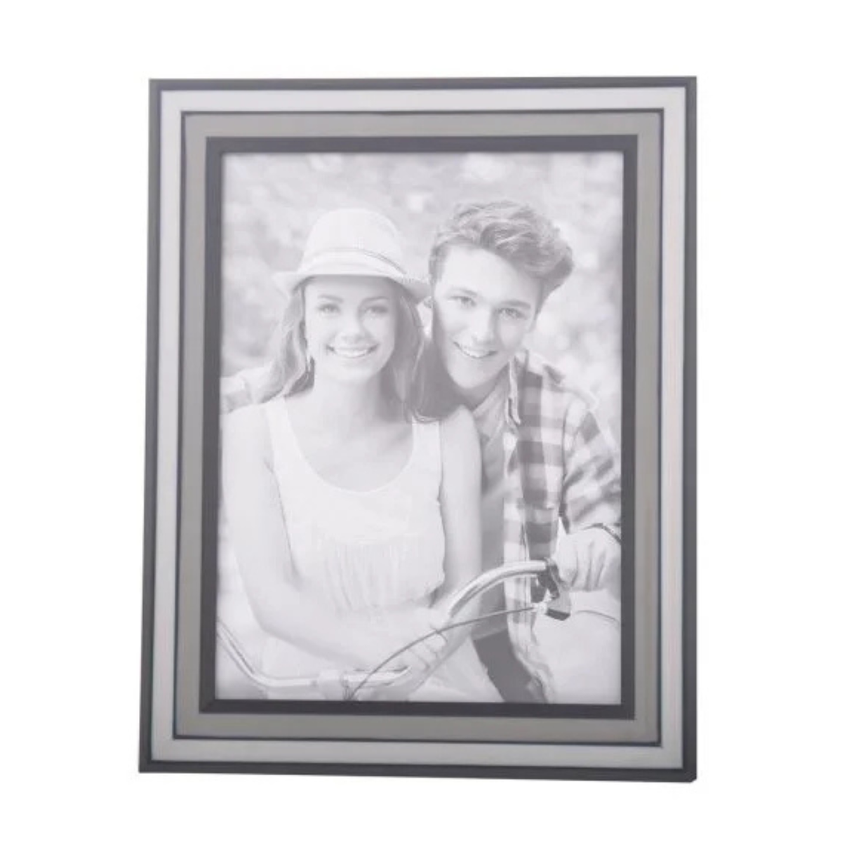 Grey Shades Epoxy Frame, holds a 5x7 photo