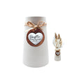 Heartfelt Ceramic Taper Vase - Daughter with bouquet of my life sentiment