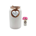 Heartfelt Mason Vase - Daughter with bouquet of my life sentiment