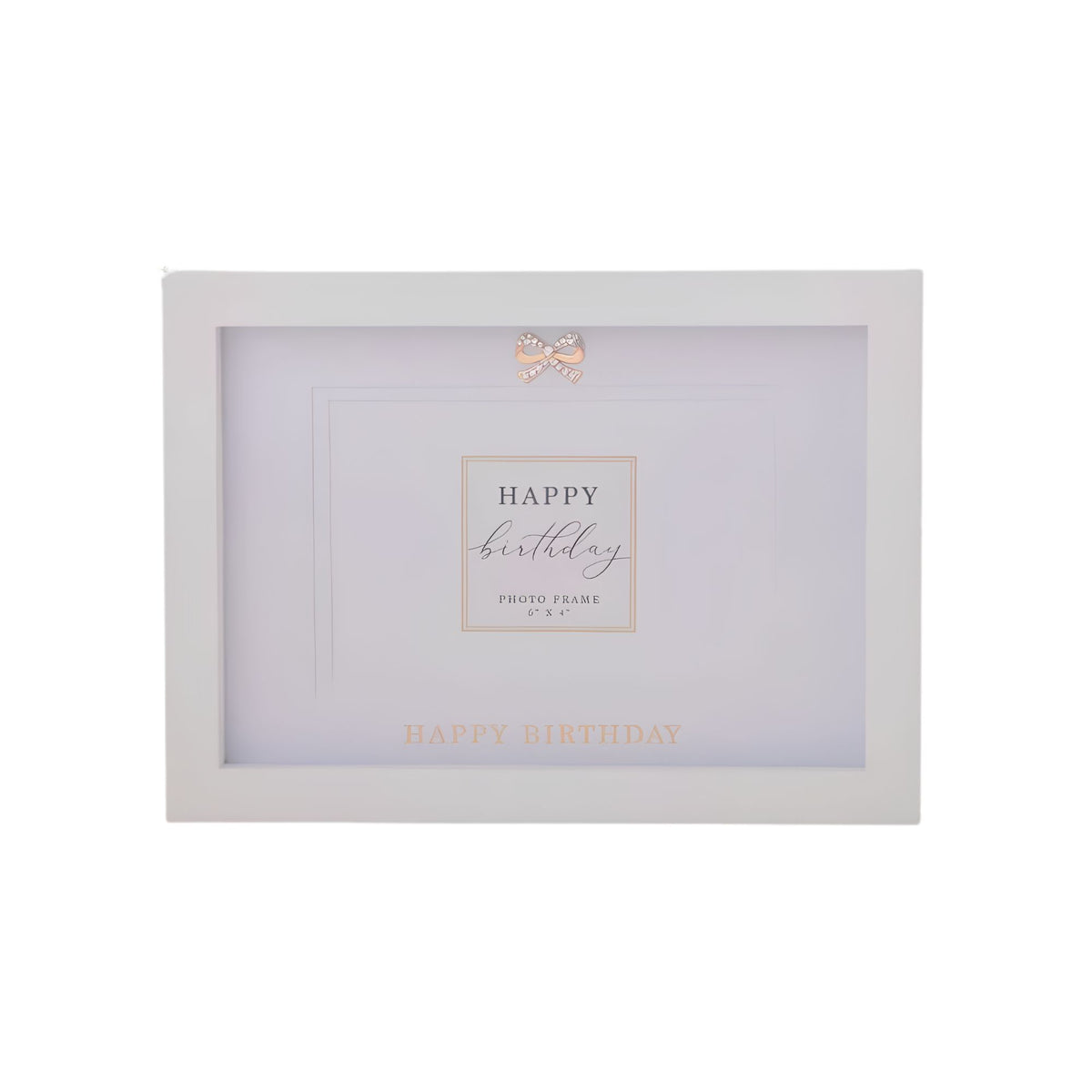 Close-up of jewelled embellishment on birthday photo frame
