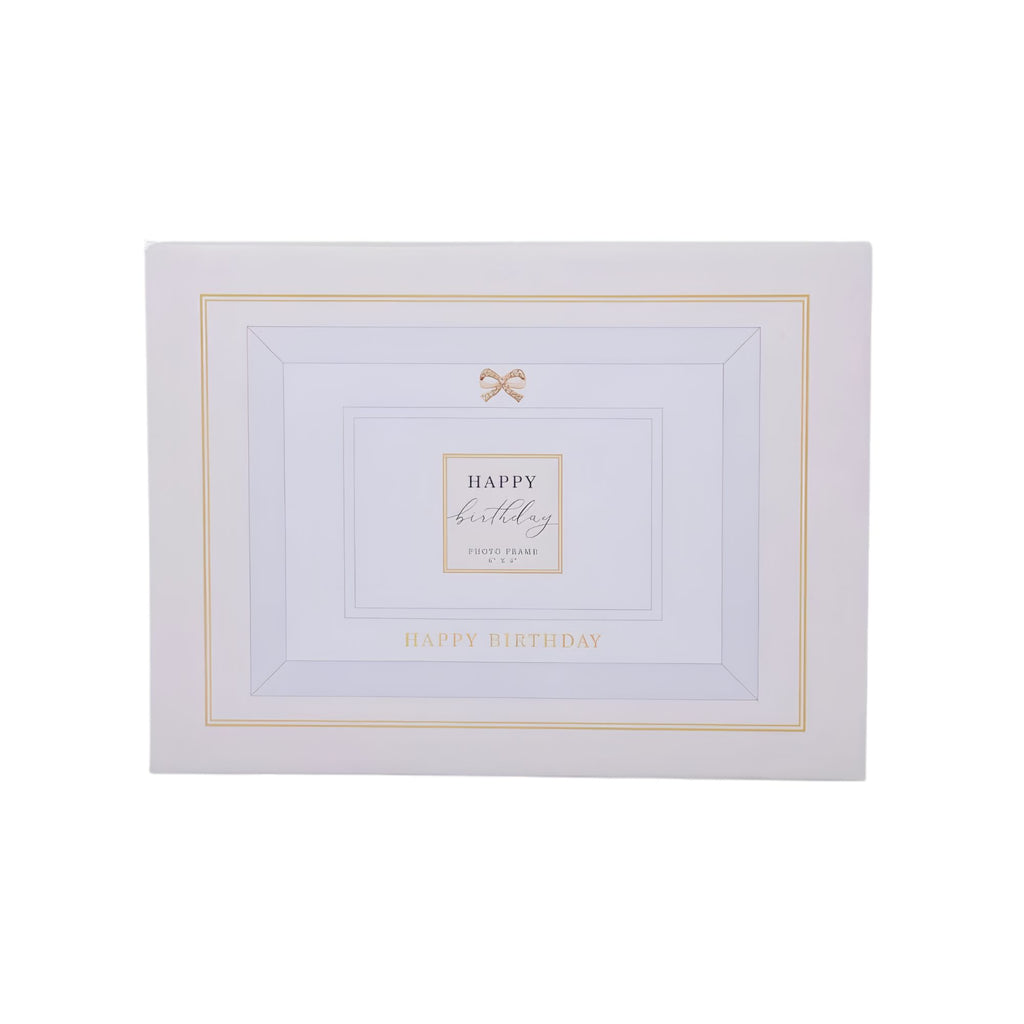 Jewelled birthday photo frame, 6x4 inch, front view