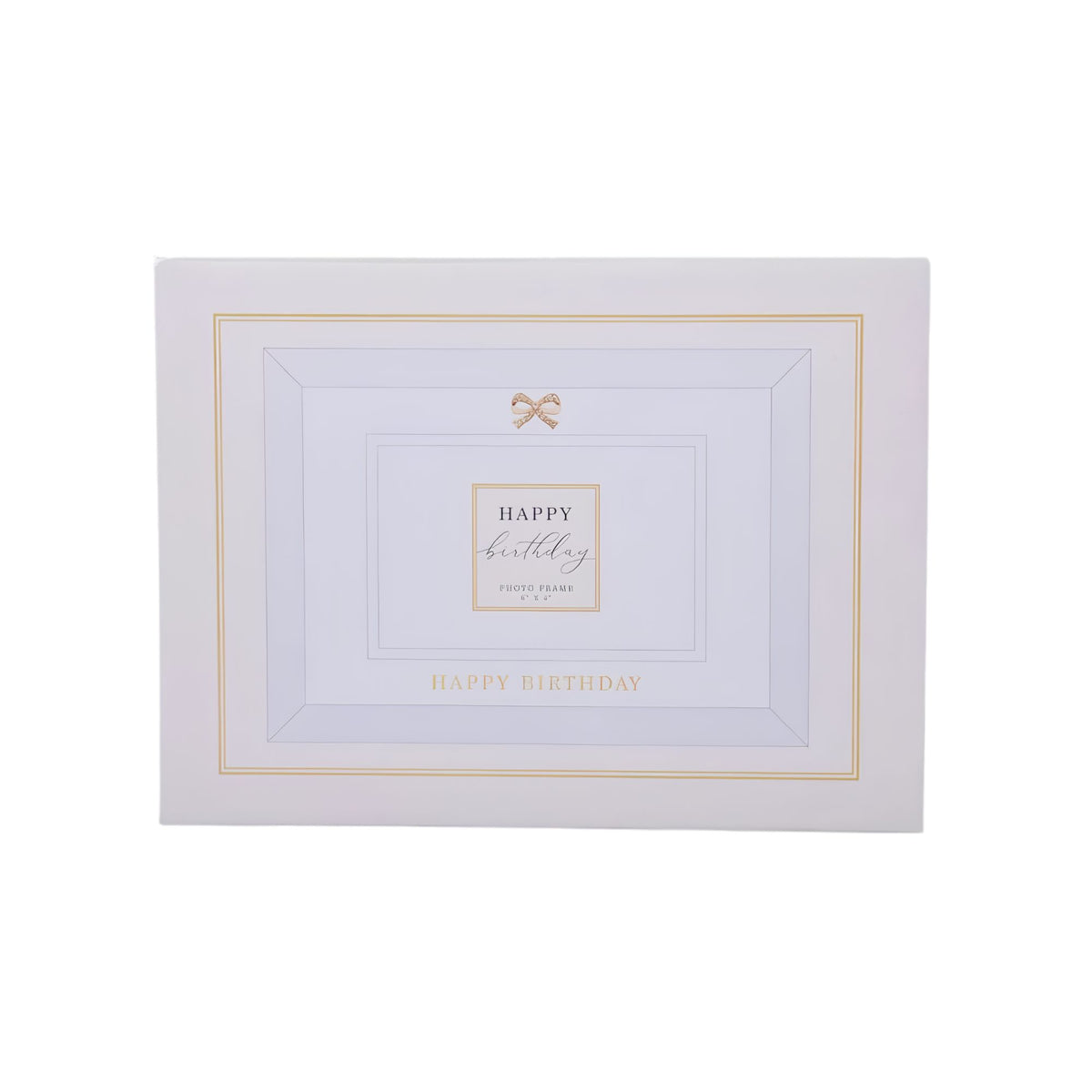 Jewelled birthday photo frame, 6x4 inch, front view
