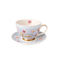 Loveliest Mum bone china tea cup and saucer set with floral design