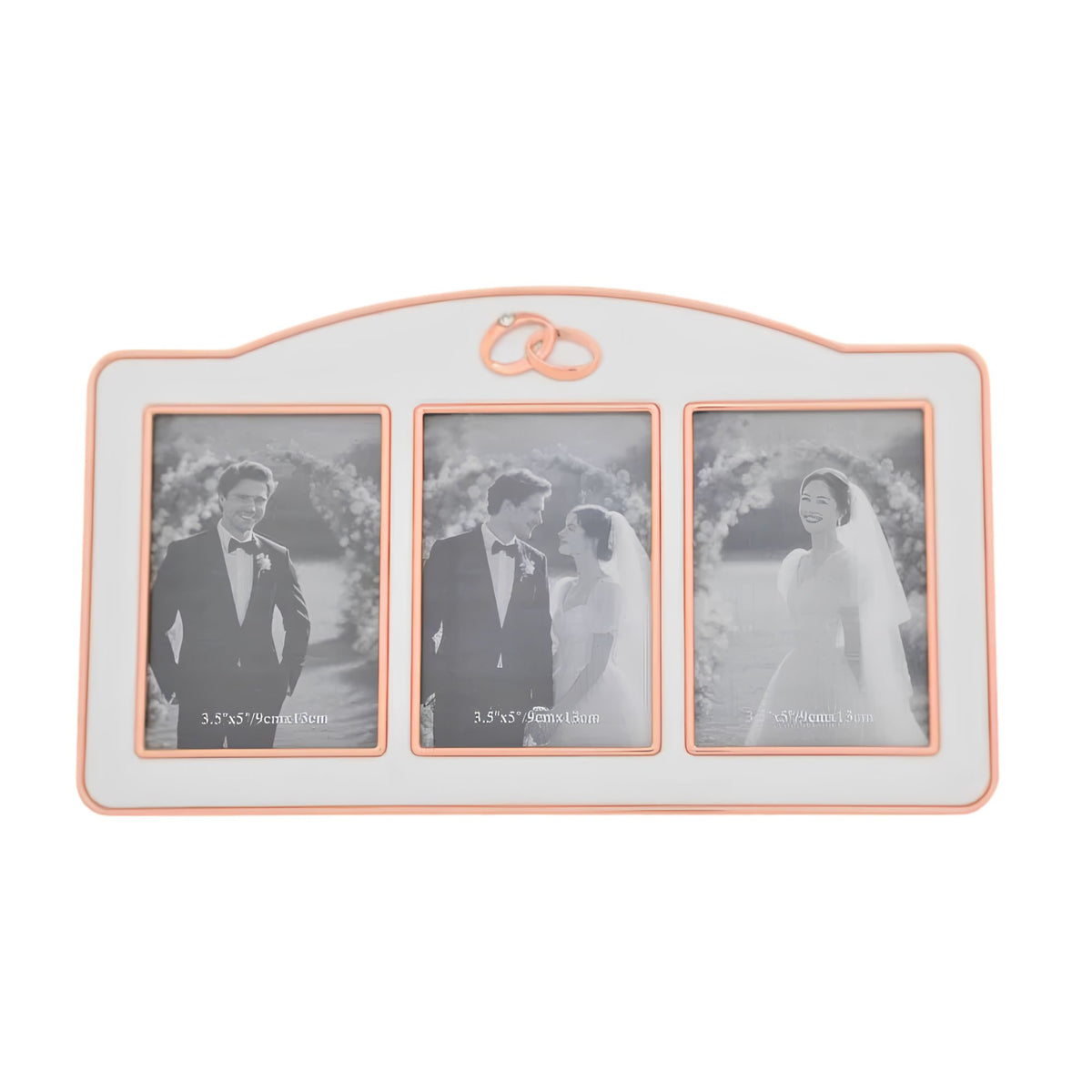 Luxe Wedding Trio Frame, holds three photos