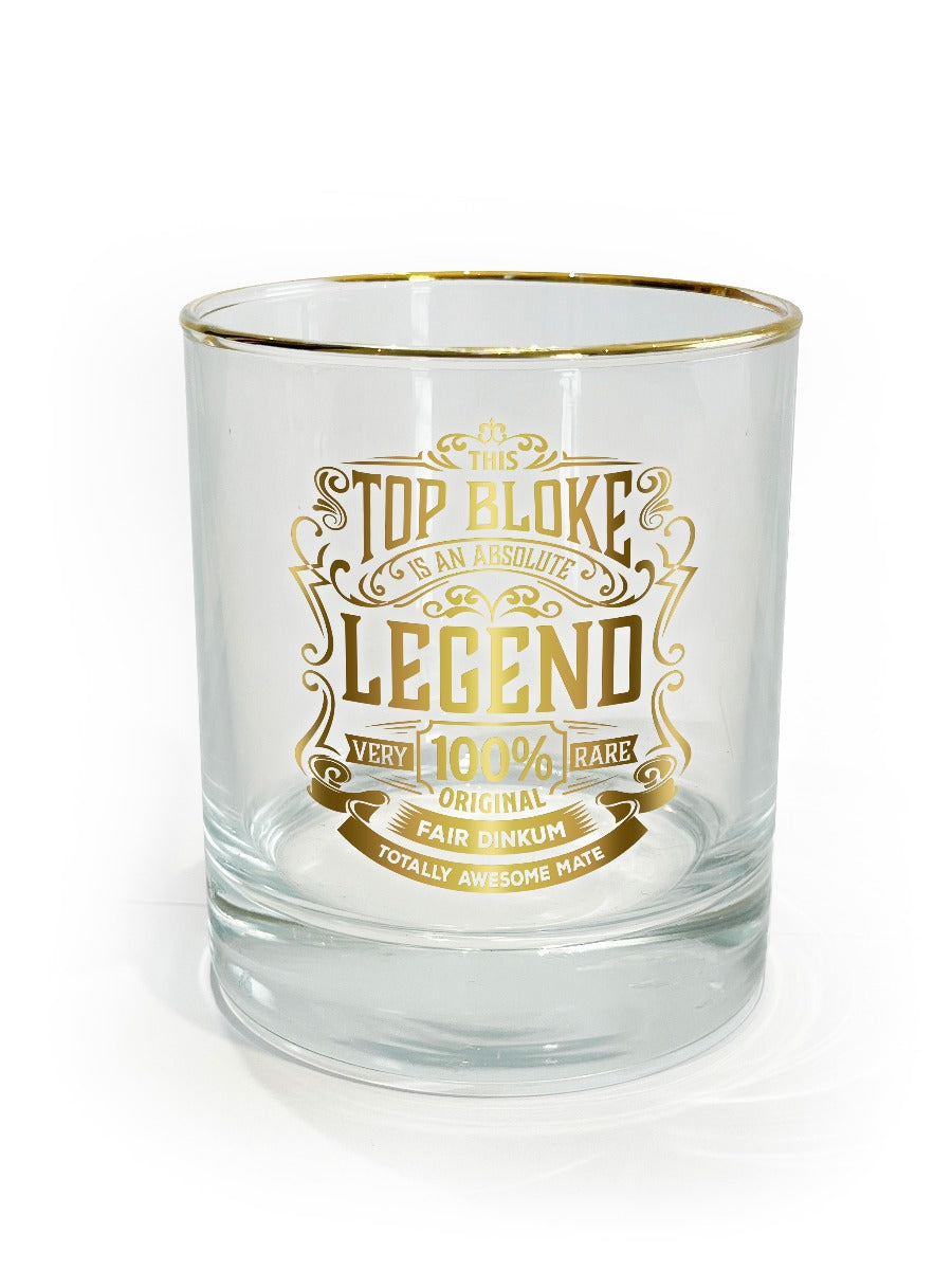 Birthday Glass - Legend<br> TOP BLOKE