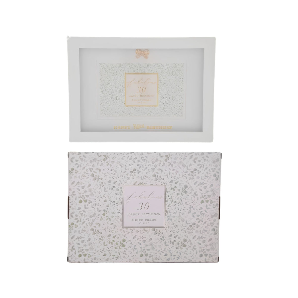 Madelaine 30th birthday photo frame, front view