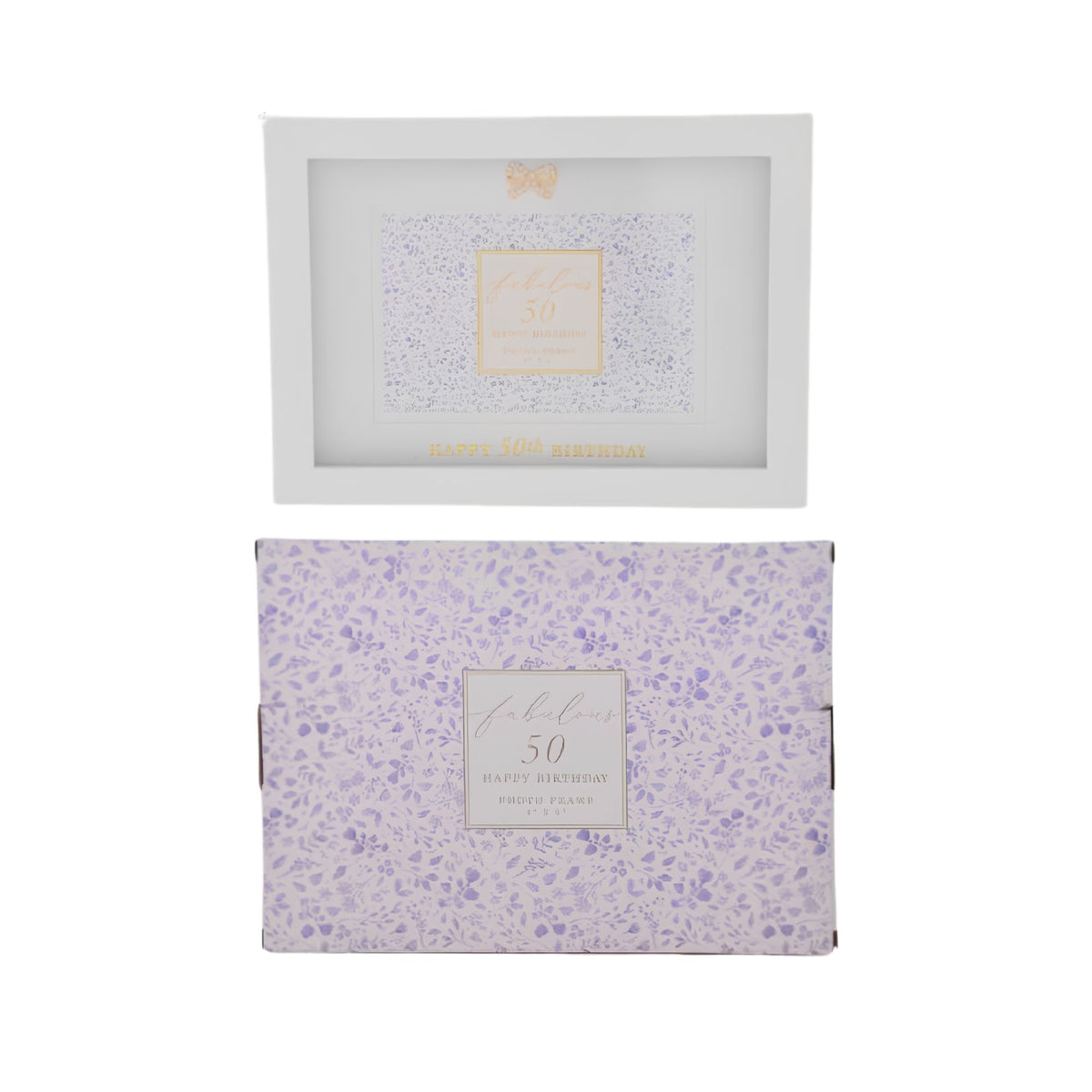 Madelaine 50th birthday photo frame, front view
