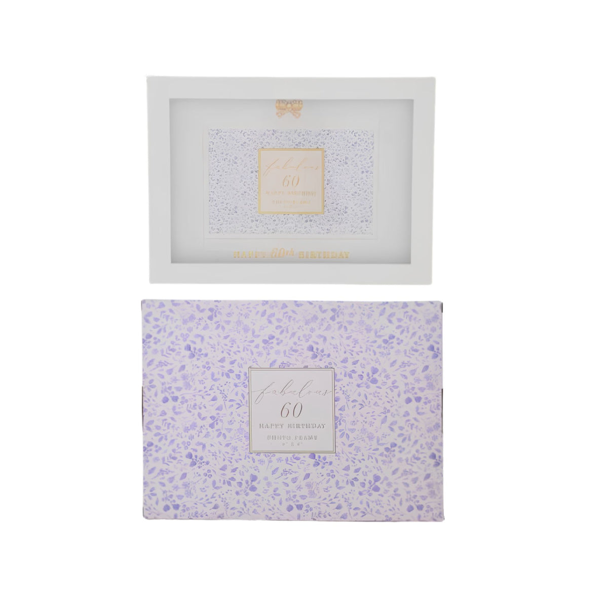 Madelaine 60th birthday photo frame, front view