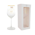 Madelaine 60th birthday wine glass, front view