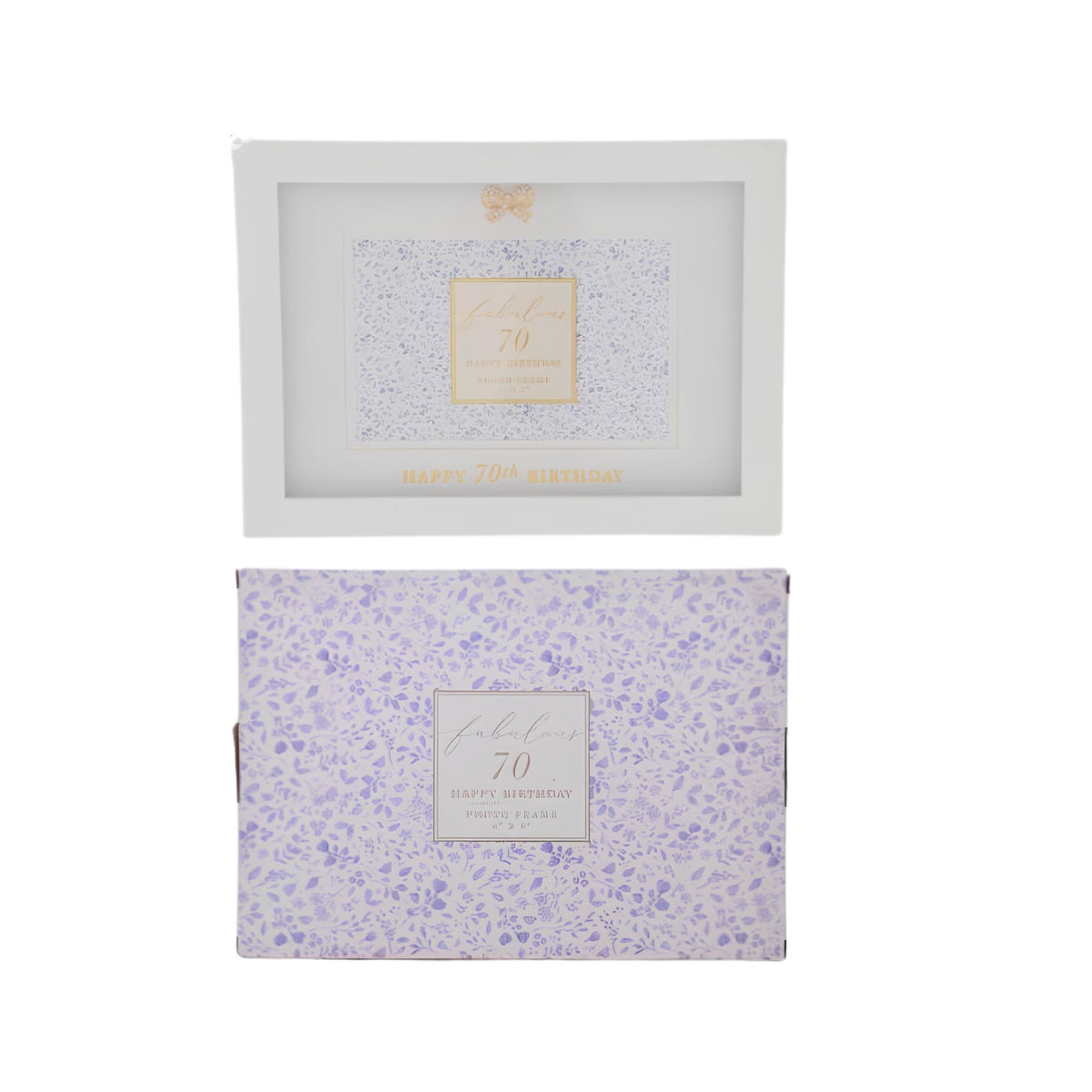 Madelaine 70th birthday photo frame, front view