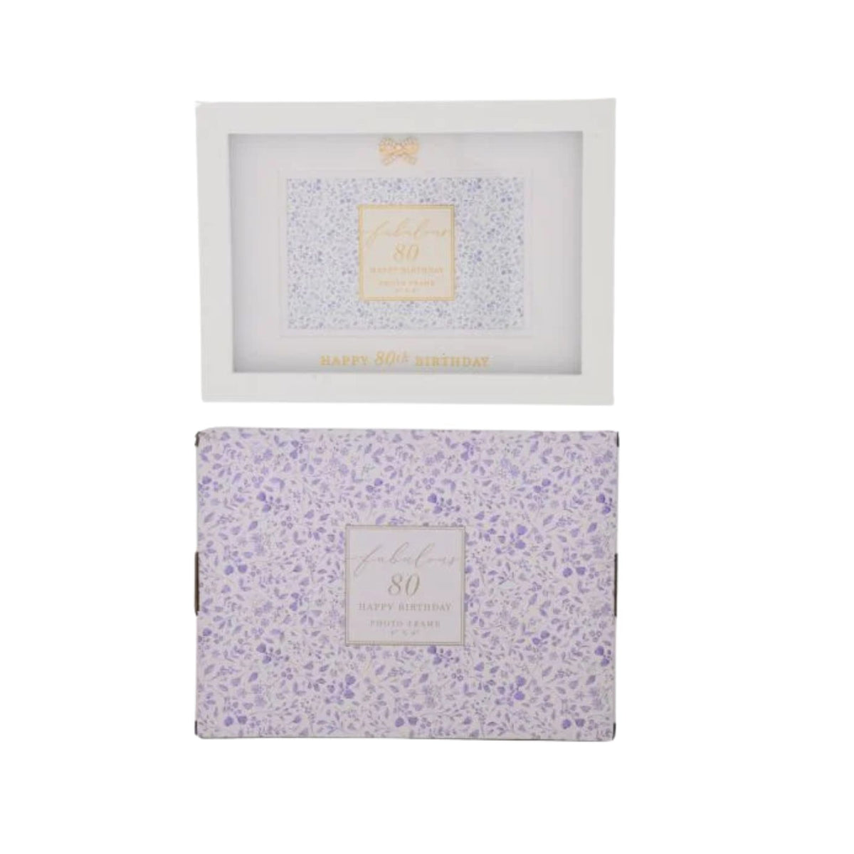 Madelaine 80th birthday photo frame, front view