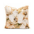 Palomino Rattan Cushion by Kelly Lane, orchid and palm design