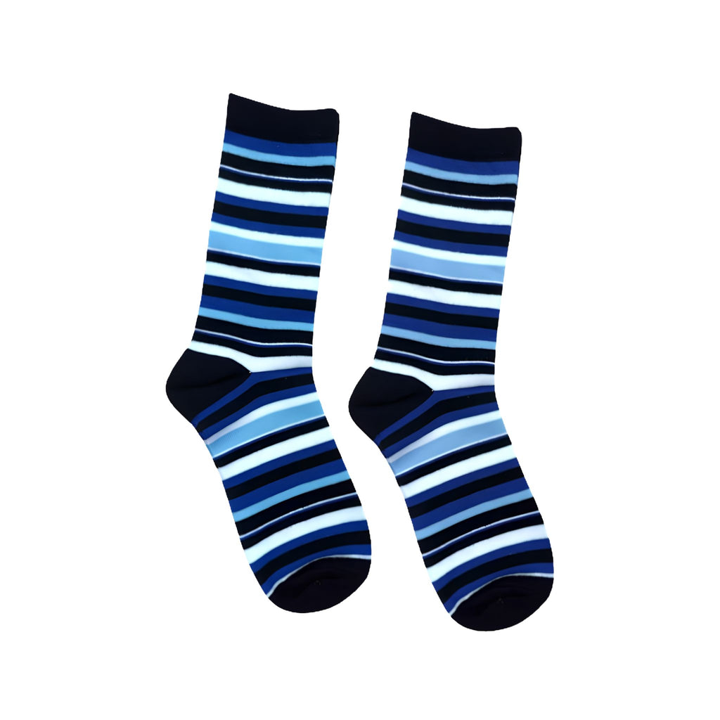 Close-up of Pop Hero mug print and matching sock detail