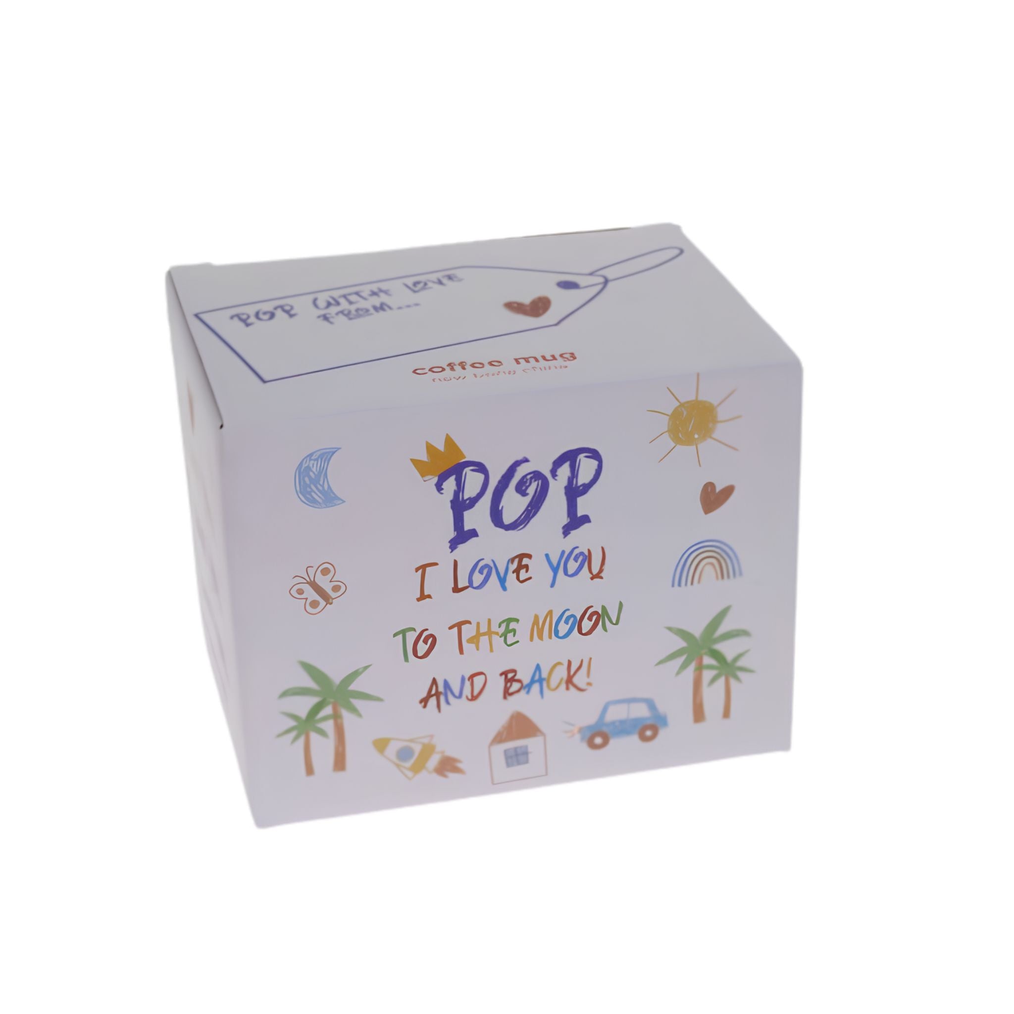 Pop Kid Art Love You mug presented in matching printed gift box