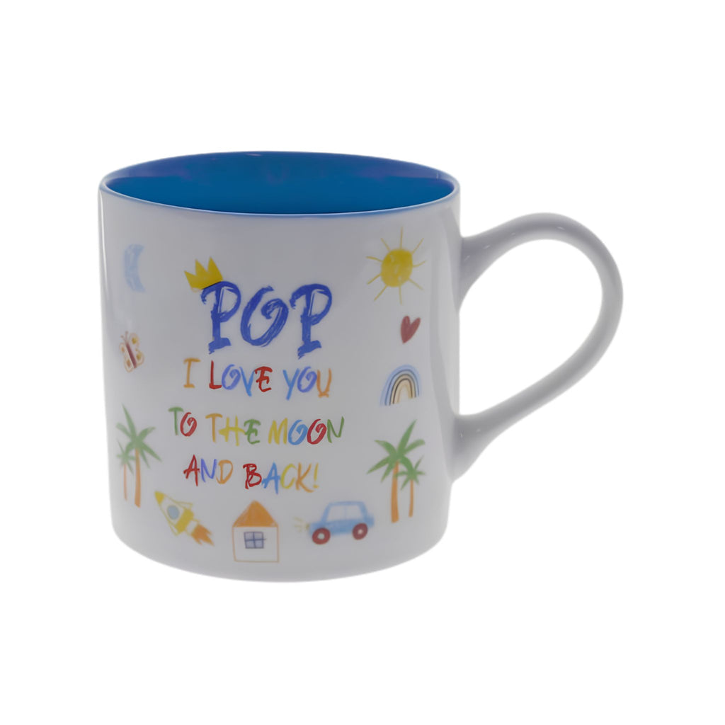 Pop Kid Art Love You bone china mug, Father's Day gift