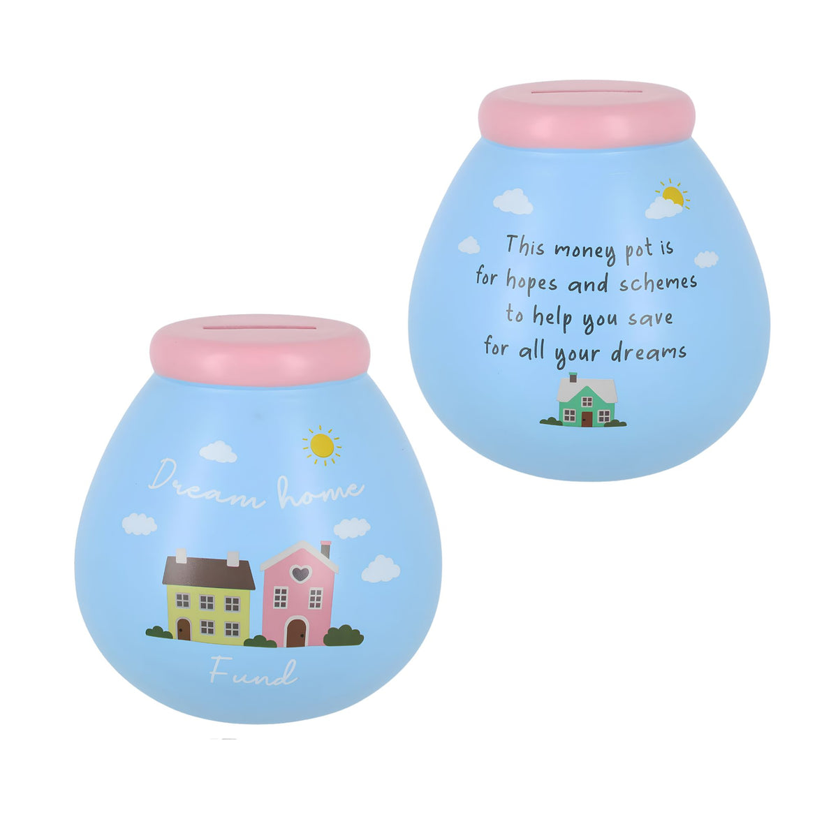 Hand-painted home fund savings pot, housewarming gift