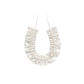 Satin Horseshoe with Pearl and Diamante bridal keepsake in white