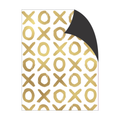 WRAP FLD GOLD XOXO ON WHITE
