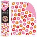WRAP ROLL RED ORANGE PINK FLOWERS
