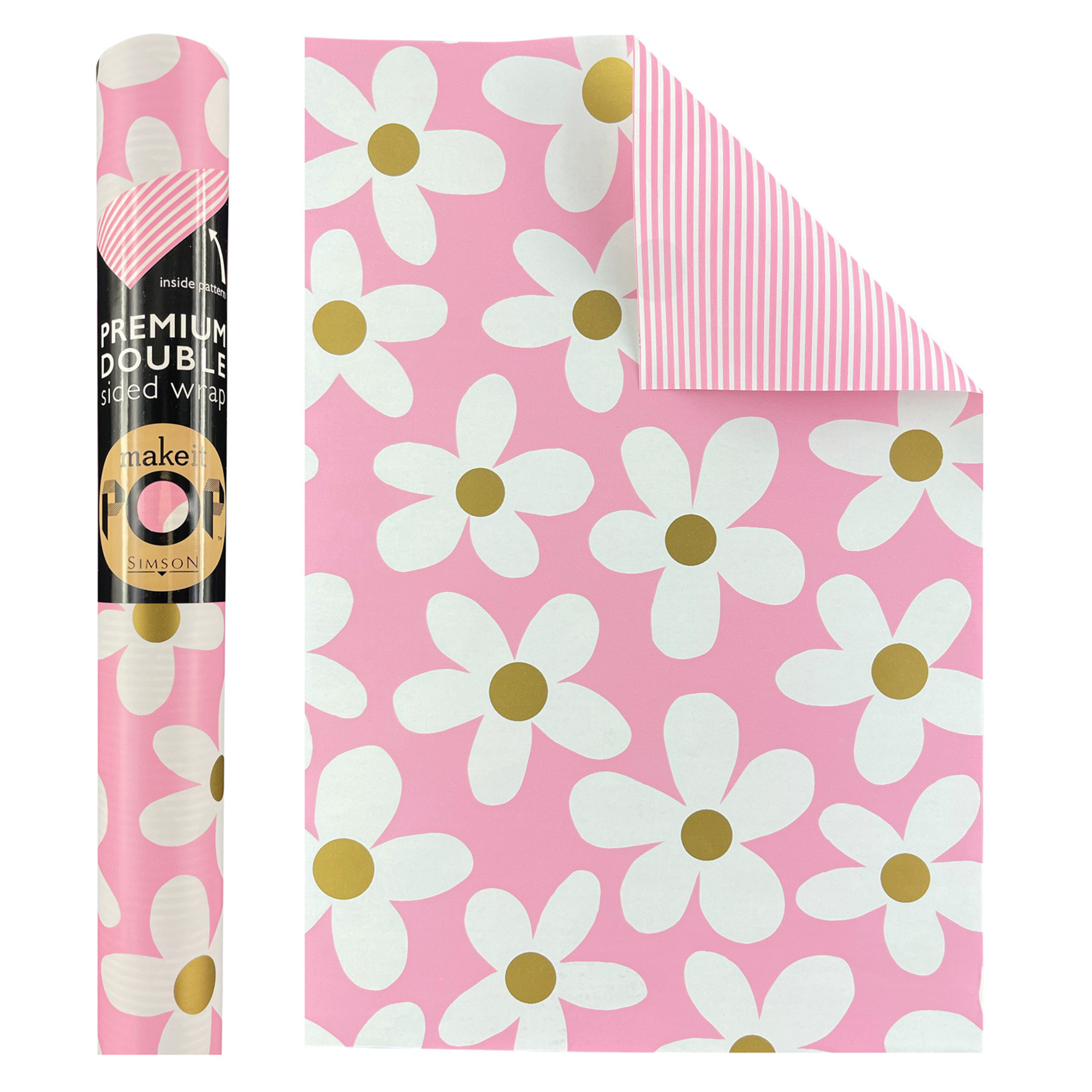 WRAP ROLL DAISY ON PINK