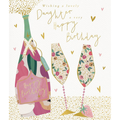 CARD GB RBDY DAUGHTER BOTTLE & CHAMPAGNE GLASSES