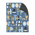 WRAP FLD SCRIBBLED HOORAY ON BLUE