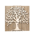 Tree of Life wooden puzzle set, laser-cut nine-tile design

