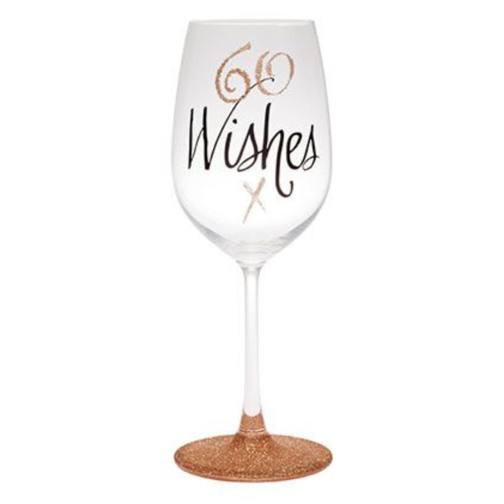 60 WISHES ROSE GOLD WINE GLASS
