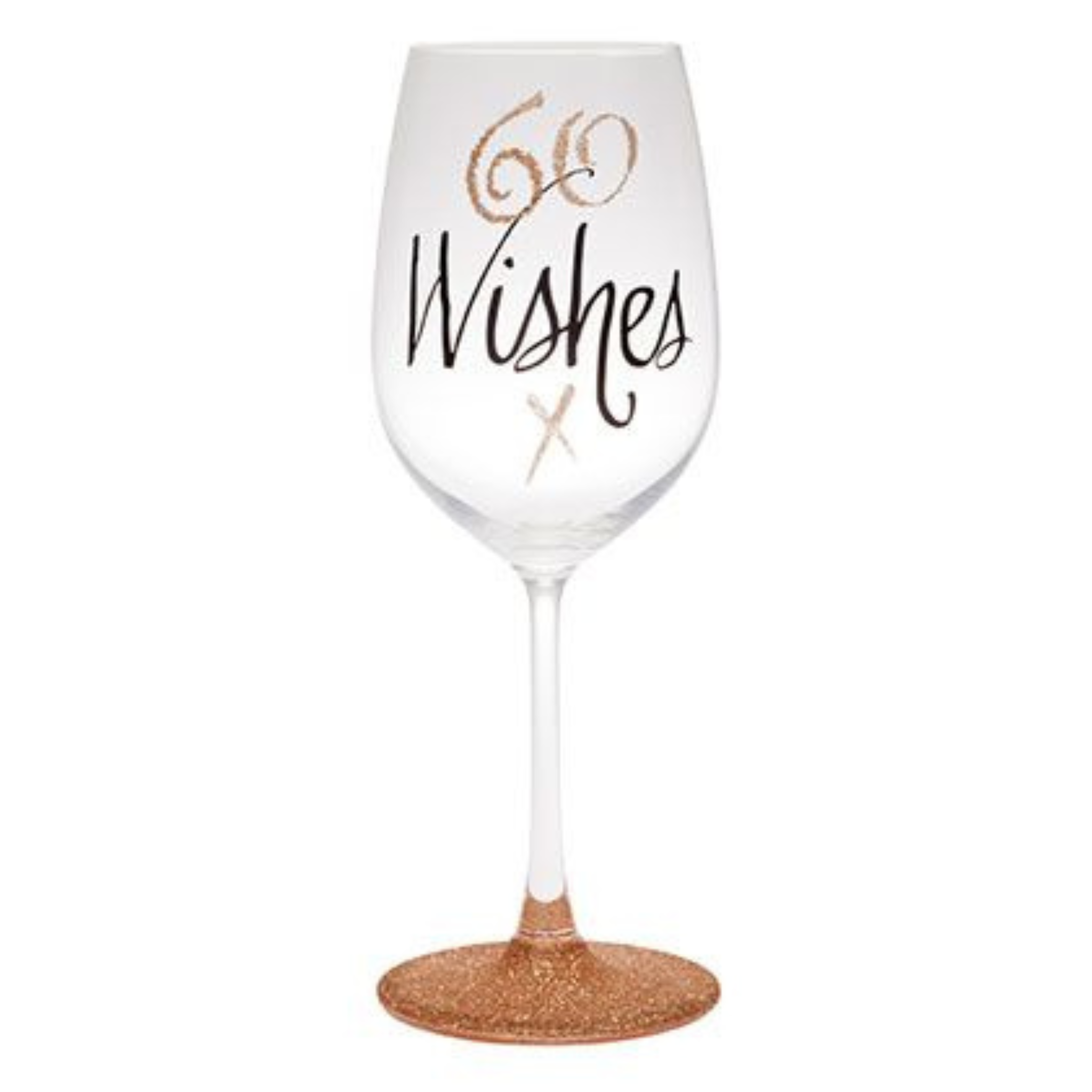 60 WISHES ROSE GOLD WINE GLASS