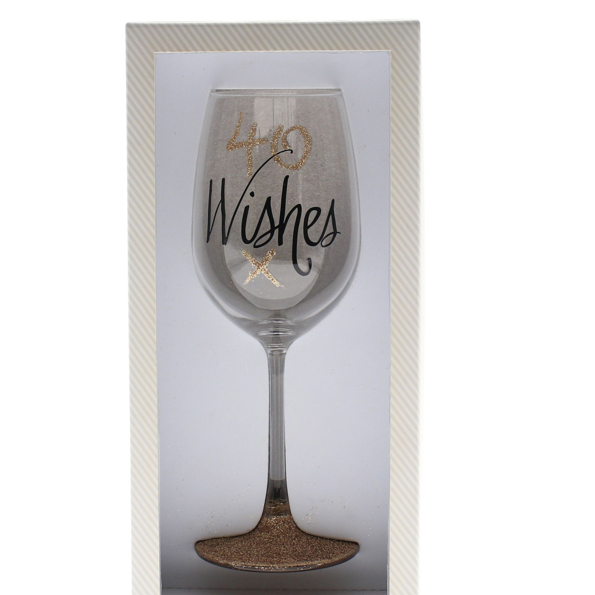 40 WISHES ROSE GOLD WINE GLASS