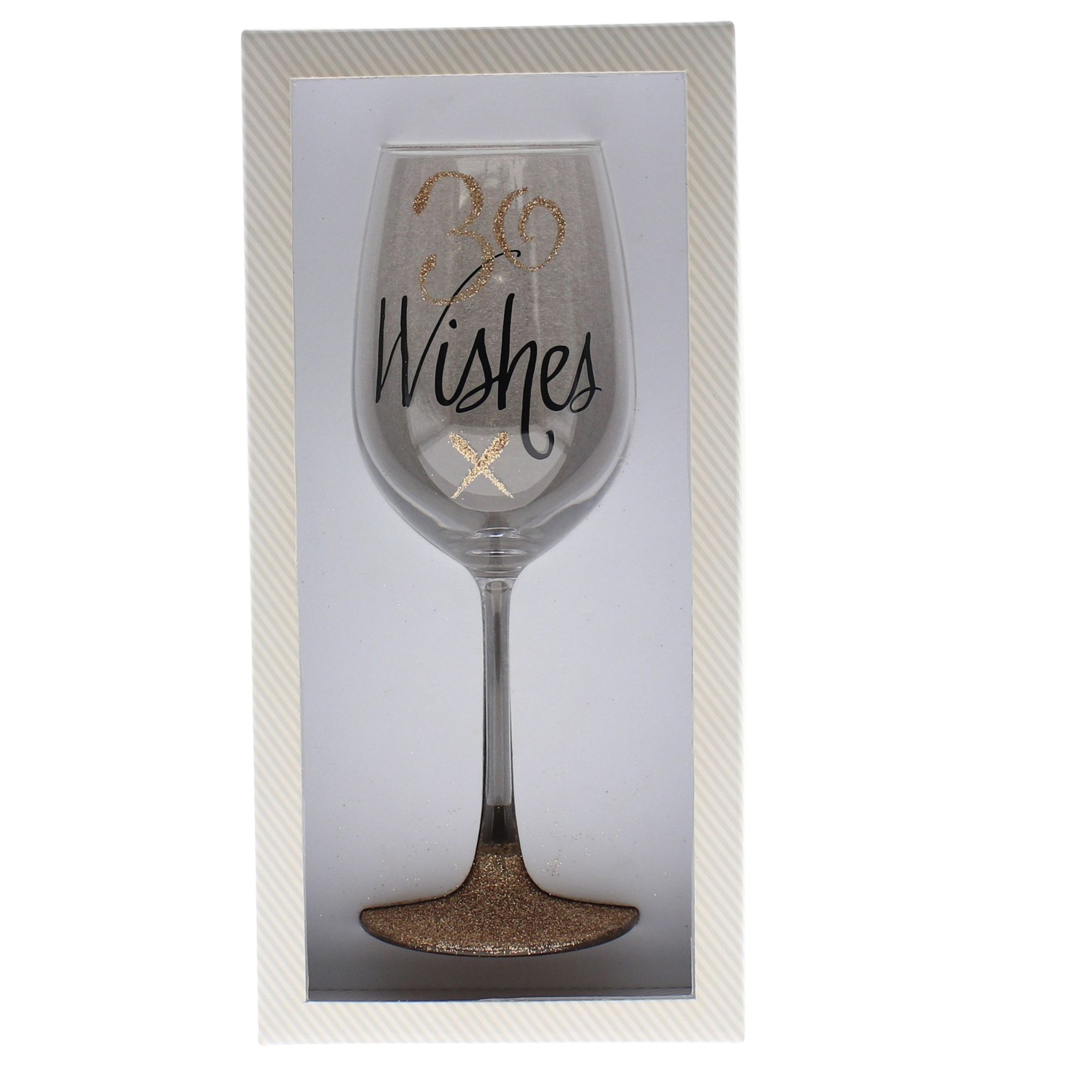 30 WISHES ROSE GOLD WINE GLASS