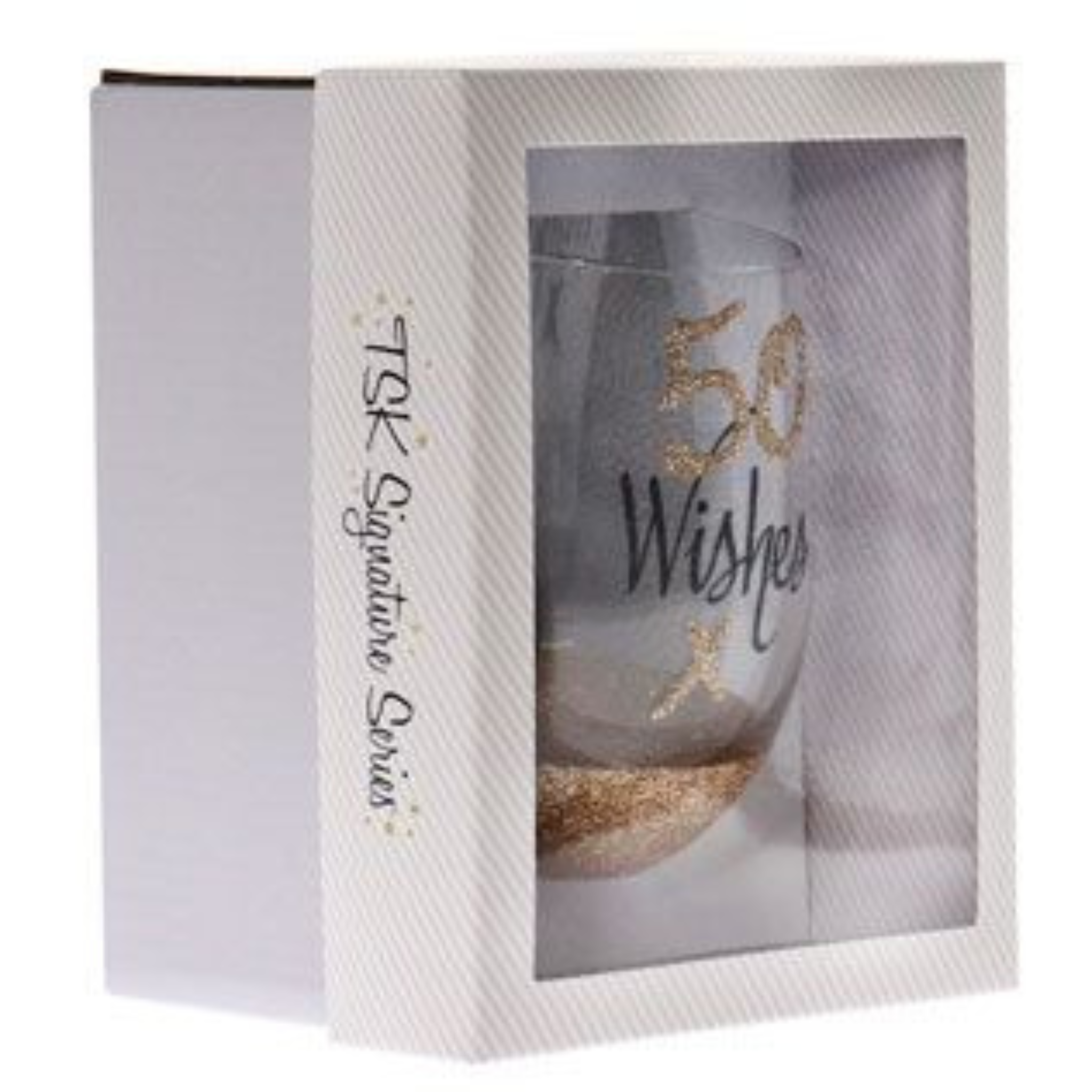 50 WISHES STEMLESS WINE GLASS
