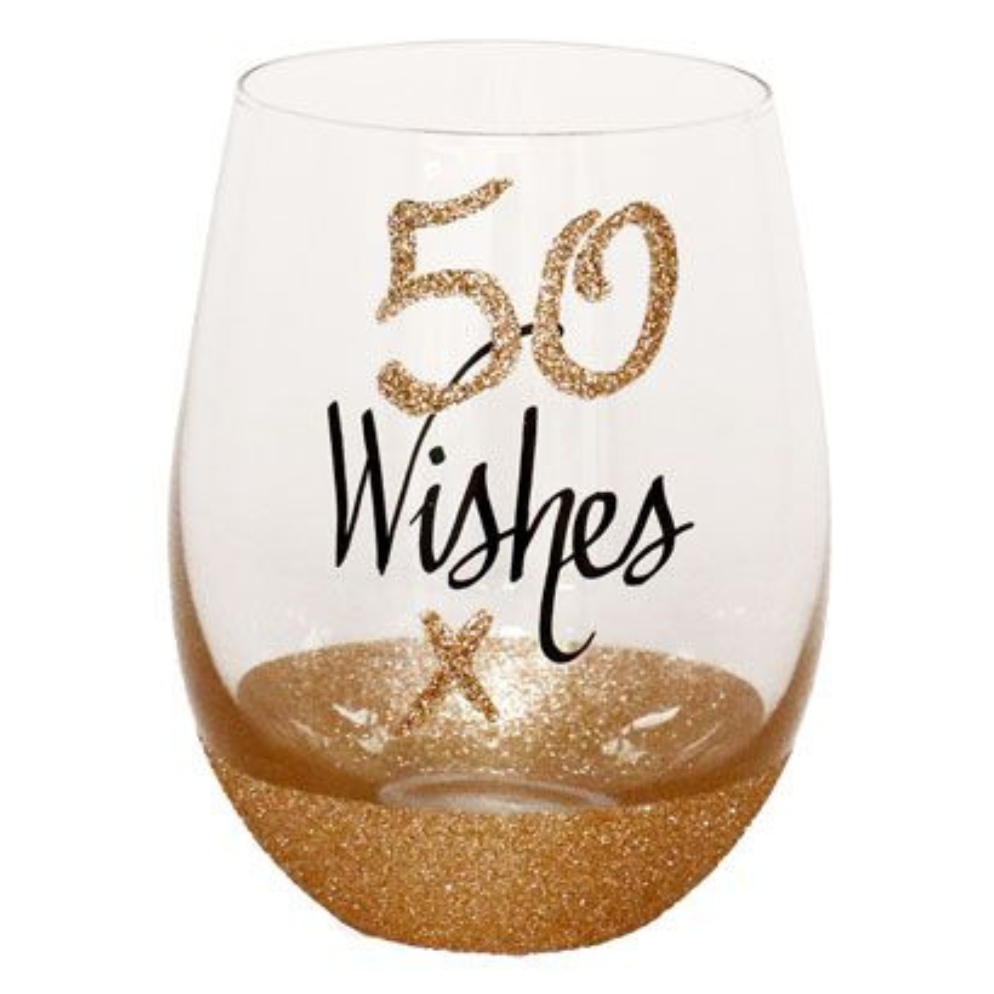 50 WISHES STEMLESS WINE GLASS
