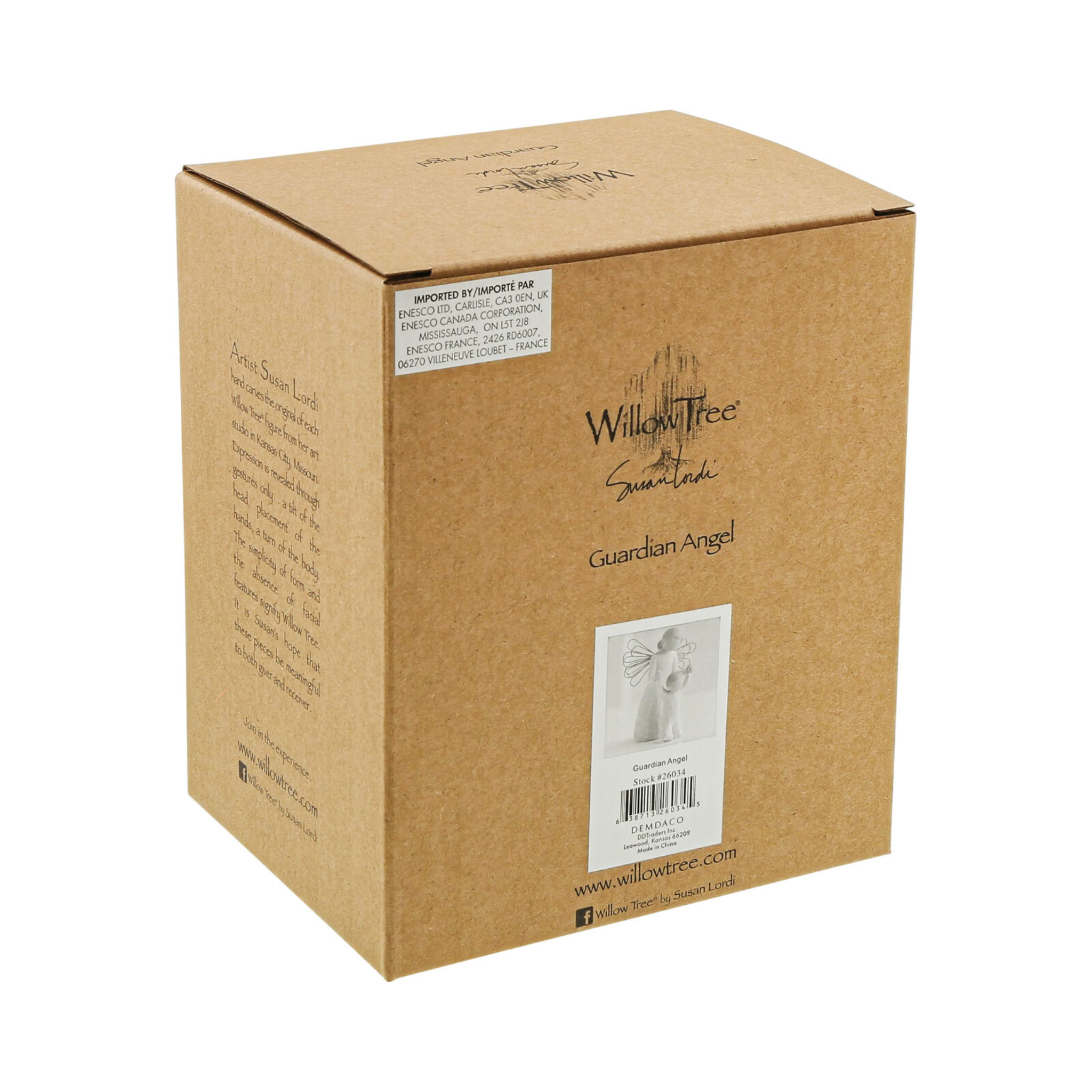 Willow Tree Guardian Angel figurine in branded gift box with enclosure card